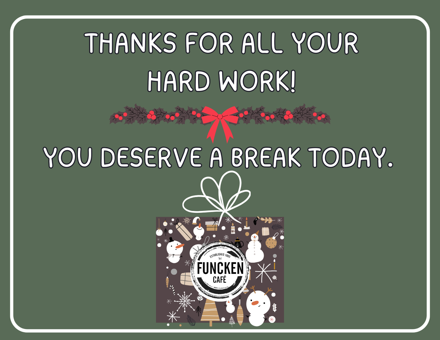The Funcken Cafe: Thank You E-Gift Card